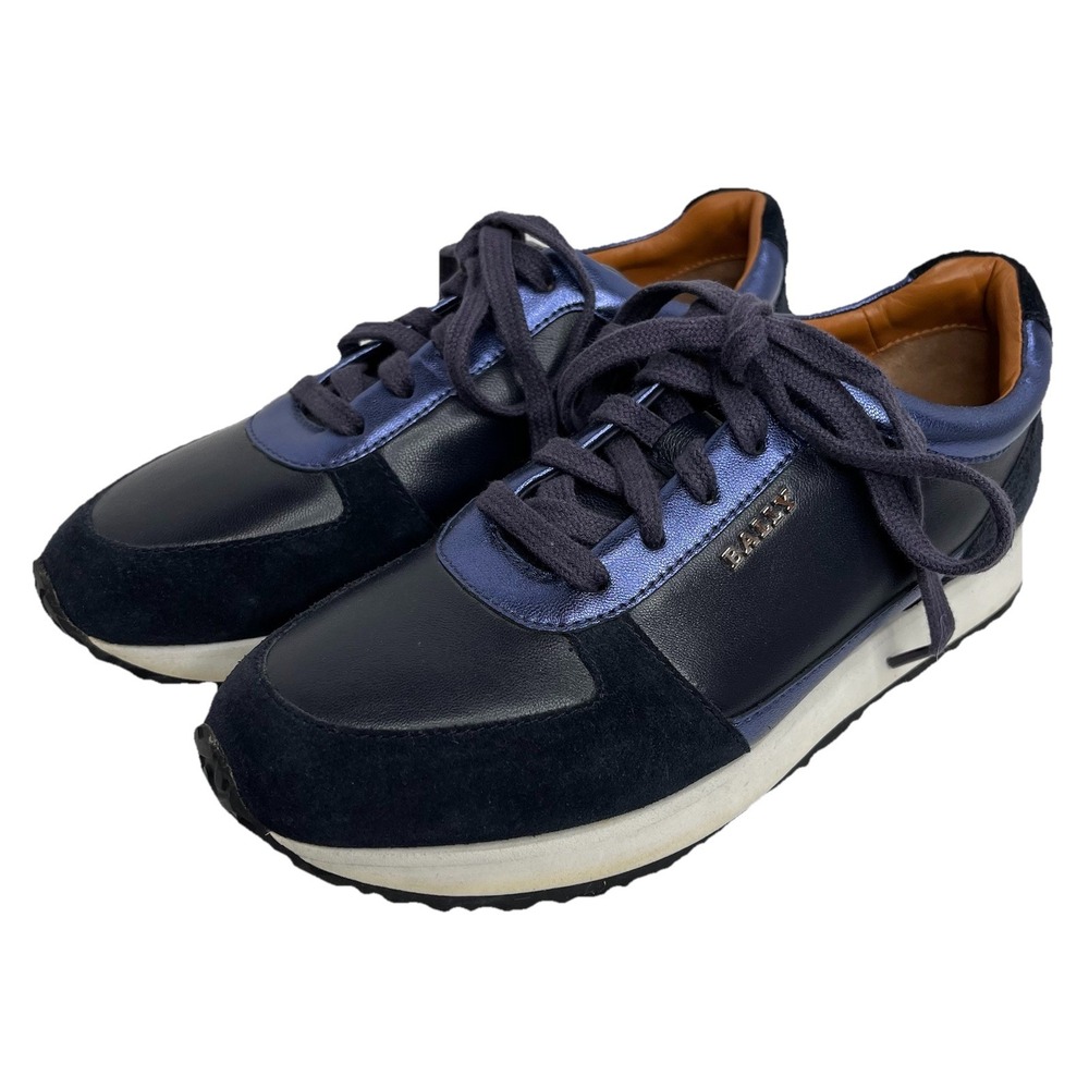 Bally Athyna Calf Suede Sneakers Blue Colorway Women's 5 M / EU 35.5 Travel